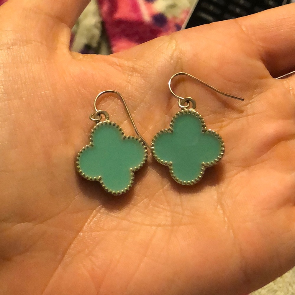 Teal earrings